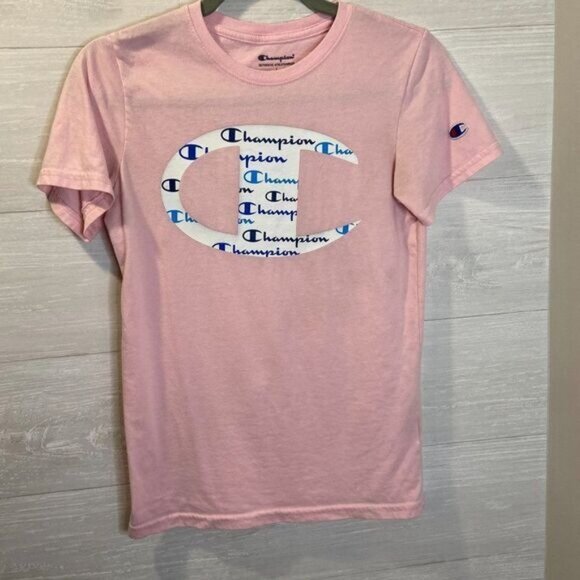 Champion Girls C Logo‎ With Script Authentic Athleticwear T-Shirt - Picture 3 of 6